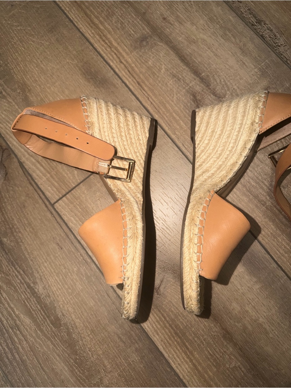 Women’s Tan Espadrille Wedge Sandals